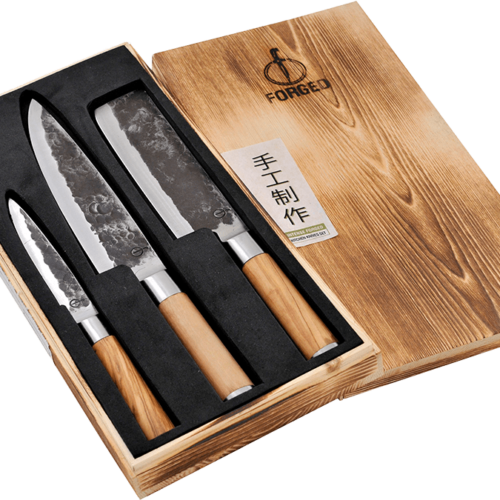 Olive forged 3 delig messenset