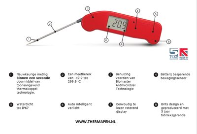 Thermapen ONE Britisch Racing Green - Limited Edition - Afbeelding 4