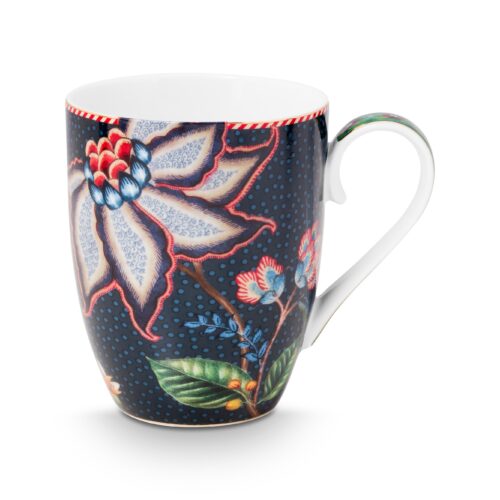 Pip Studio - Mok Large Berry Blues Flower 350ml