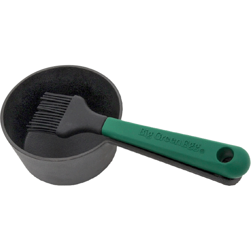 BGE Cast Iron Sauce Pot with Basting Brush