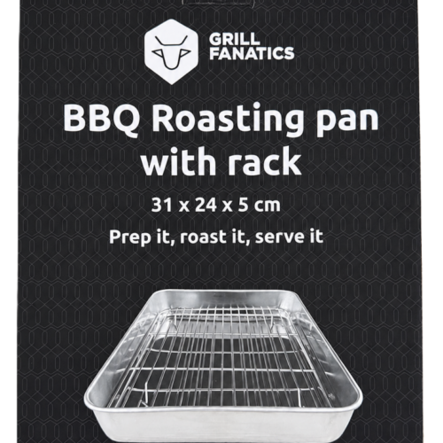 GF BBQ Braadschaal met rooster 31 x 24 x 5 cm