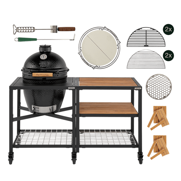 BIG GREEN EGG THE ONYX LARGE ESSENTIAL OUTDOOR KITCHEN