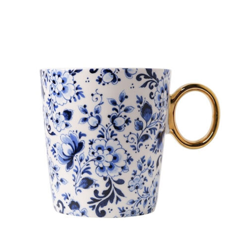 Heinen Delfst Blauw - Mok Sierlijke Bloem