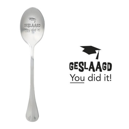 GESLAAGD You did it!